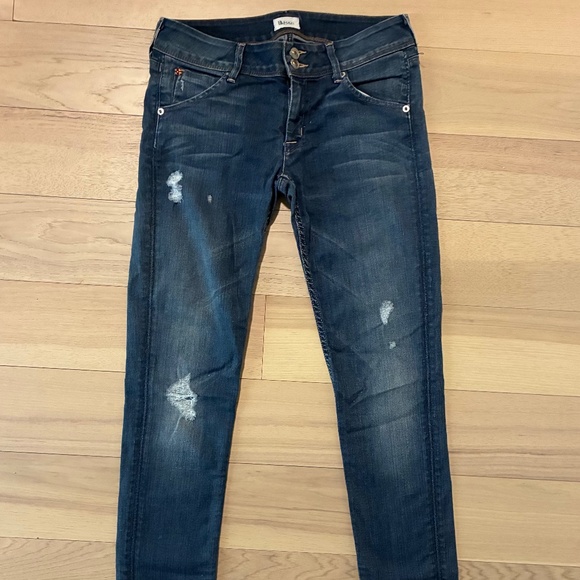 Hudson Jeans Denim - Distressed Hudson Denim Straight Leg Jean Size 27